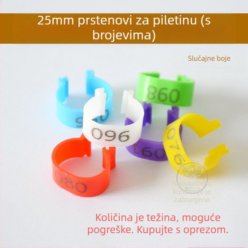 Označujući prsten peradi s otvorenom kopčom – za kokoši, patke i guske – Xin Baijia