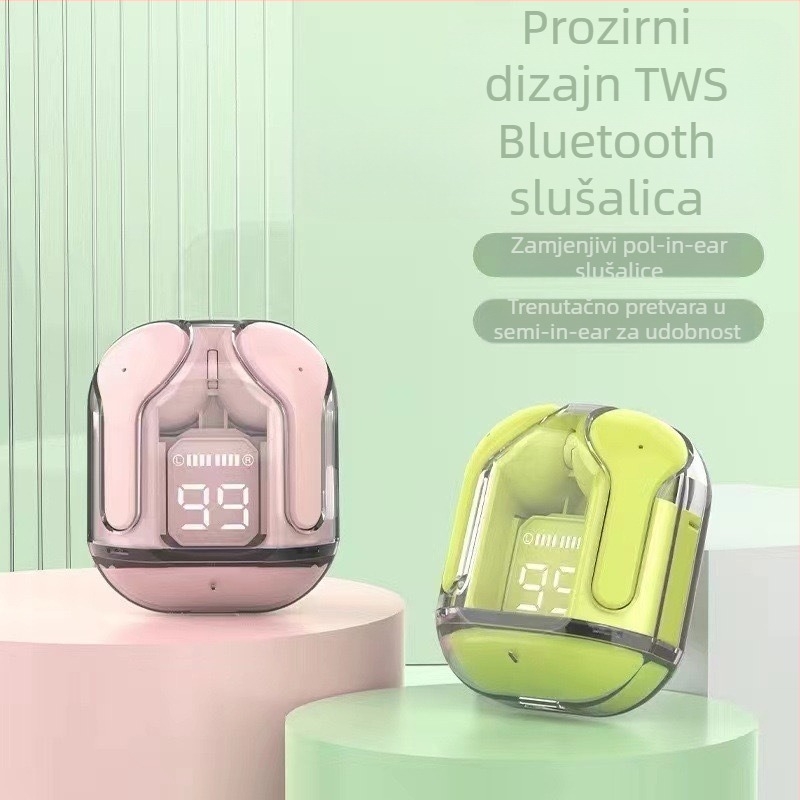 Ari31 HK3 Bežične gaming slušalice s digitalnim zaslonom, Bluetooth 5.4, doseg 15 m, niska latencija za Esport