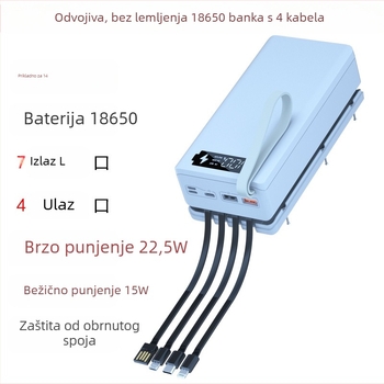 Set za punjenje kutije za baterije 18650, 14 ćelija, 4-žični spoj bez lemova, odvojiva kućišta za mobilnu energiju, brzo punjenje