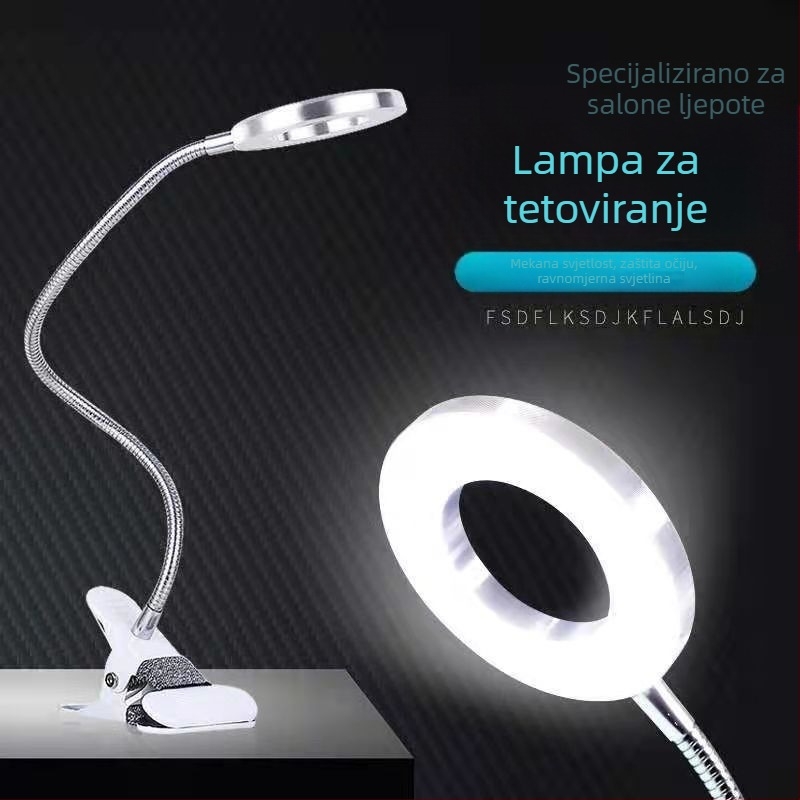 USB napajana LED clip svjetiljka, dodirno upravljanje, CRI ≥90, metalno sjenilo, CE potvrda