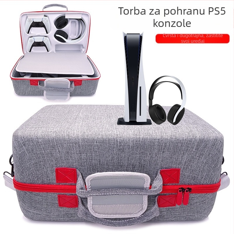 PS5 torba za pohranu konzole, EVA materijal, nosivost 5 kg, modeli 1881/1900/1959, šivanje