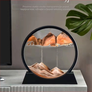Ukrasna lampa s pijeskom u satu, staklena baza, moderan minimalistički stil, model 005, namijenjena unutarnjoj upotrebi, napon ≤36V