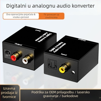 Digitalno-analogni pretvarač s optičkim i koaksijalnim ulazom te 3,5 mm stereo izlazom (HC-01DA)