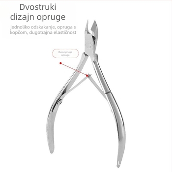 D501 Profesionalni alati za manikuru – škare za kožicu za urasle nokte, nehrđajući čelik, prijenosni kućni alat