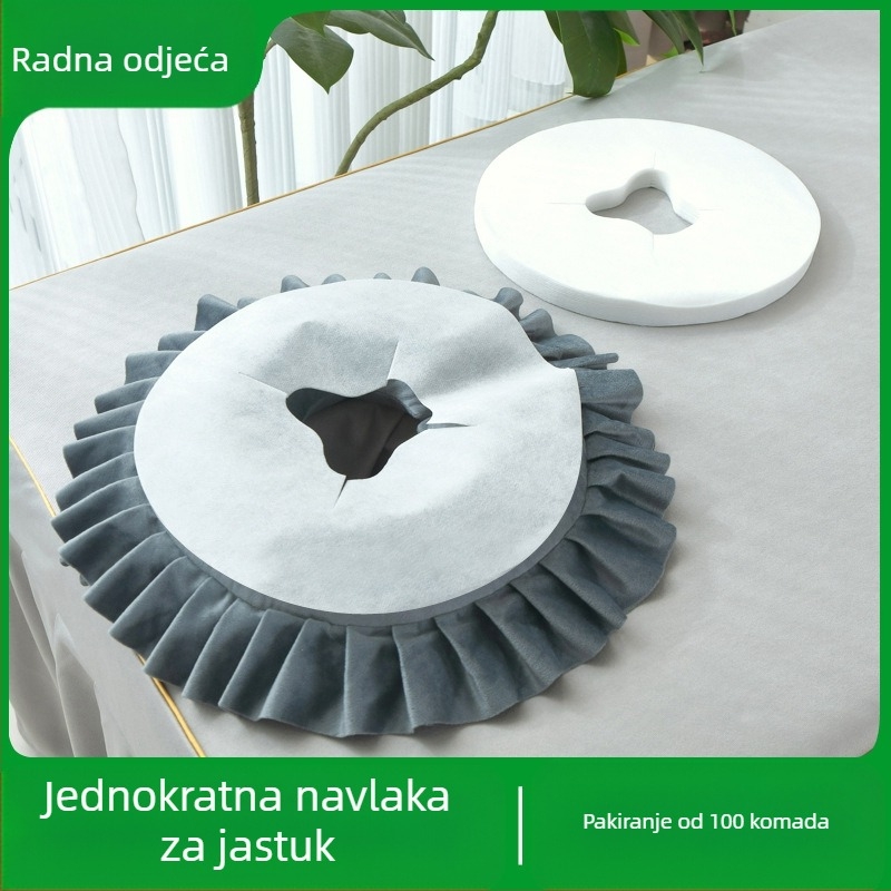 Jednokratna kružna maramica za lice od netkanog materijala za kozmetički salon, debela, vodootporna i otporna na ulja, podloga za masažni stol