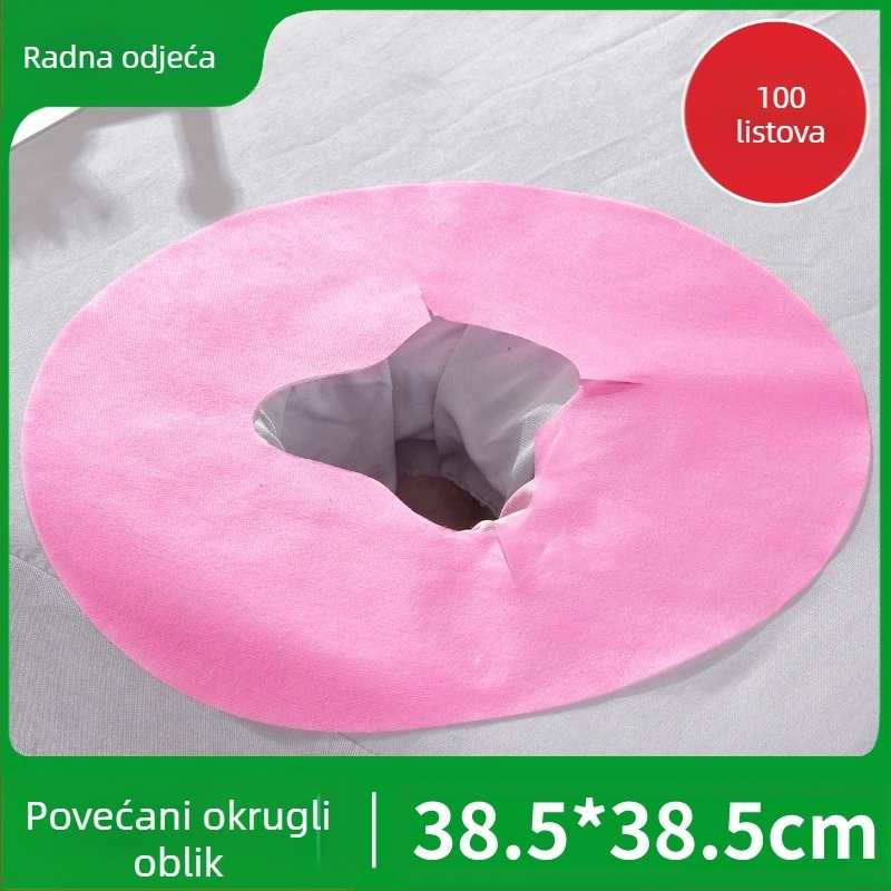 Jednokratna kružna maramica za lice od netkanog materijala za kozmetički salon, debela, vodootporna i otporna na ulja, podloga za masažni stol
