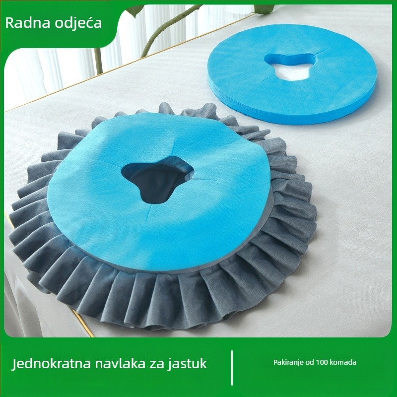 Jednokratna kružna maramica za lice od netkanog materijala za kozmetički salon, debela, vodootporna i otporna na ulja, podloga za masažni stol
