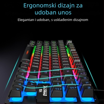 Forerunner GX30Z žičana tipkovnica, 87 tipki, RGB pozadinsko osvjetljenje, ABS kućište, 1,5 m kabel