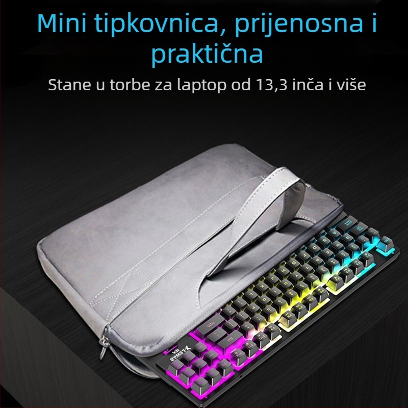 Forerunner GX30Z žičana tipkovnica, 87 tipki, RGB pozadinsko osvjetljenje, ABS kućište, 1,5 m kabel