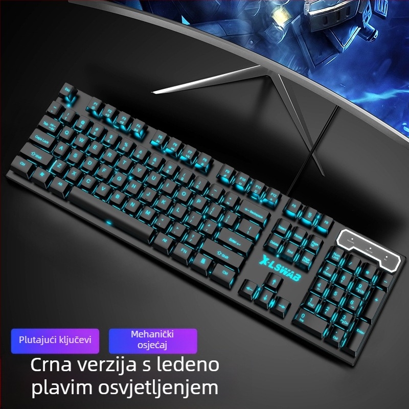 Forerunner GX30Z žičana tipkovnica, 87 tipki, RGB pozadinsko osvjetljenje, ABS kućište, 1,5 m kabel