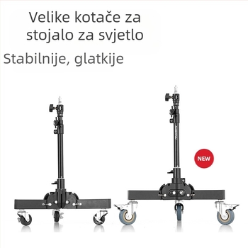 Stativ za rasvjetu za fotografiju od aluminijske legure, teški, s kolotura sustavom, sklopivi dvodjelni, visina 81 cm, nosivost 80 kg