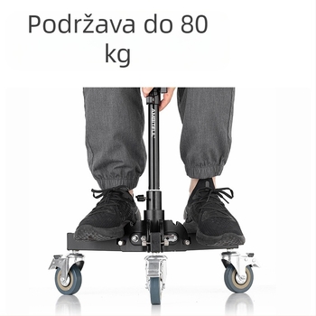 Stativ za rasvjetu za fotografiju od aluminijske legure, teški, s kolotura sustavom, sklopivi dvodjelni, visina 81 cm, nosivost 80 kg