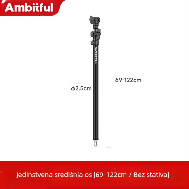 Stativ za rasvjetu za fotografiju od aluminijske legure, teški, s kolotura sustavom, sklopivi dvodjelni, visina 81 cm, nosivost 80 kg