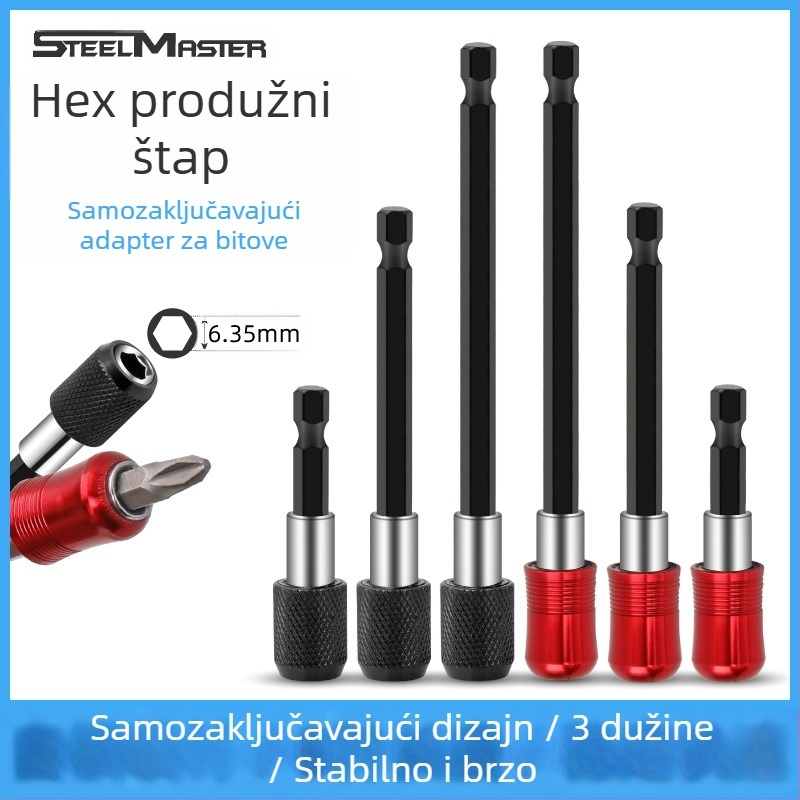 SteelMaster Produžna šipka za bušilicu s magnetskim samosključnim spojem i HEX alatom za brzu zamjenu