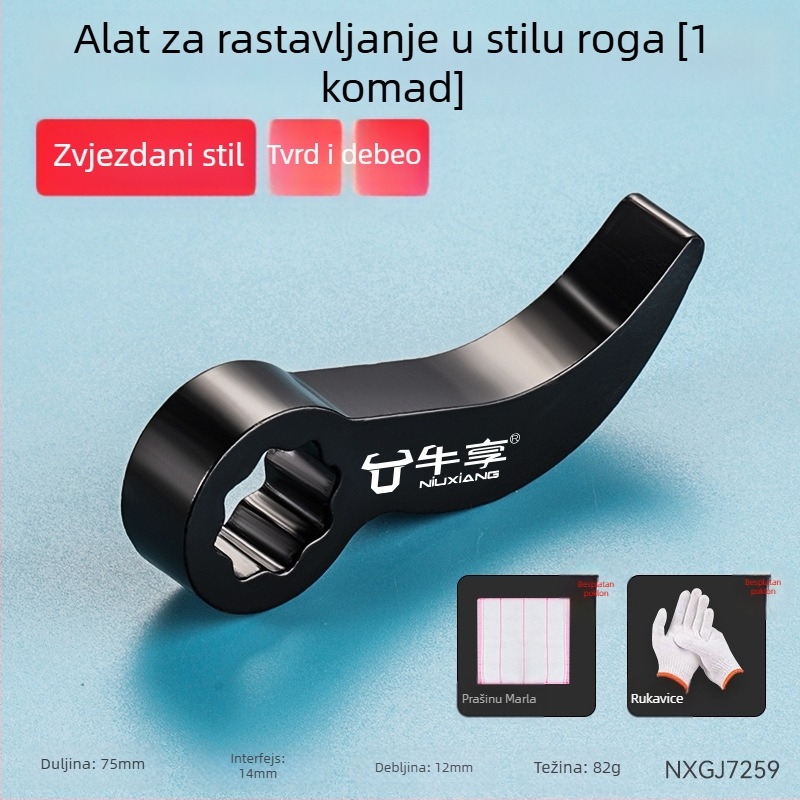 Ojačani pomoćni alat tip roga za djelomično demontažu – šesterokutna glava, visoko ugljični čelik, Enjoy