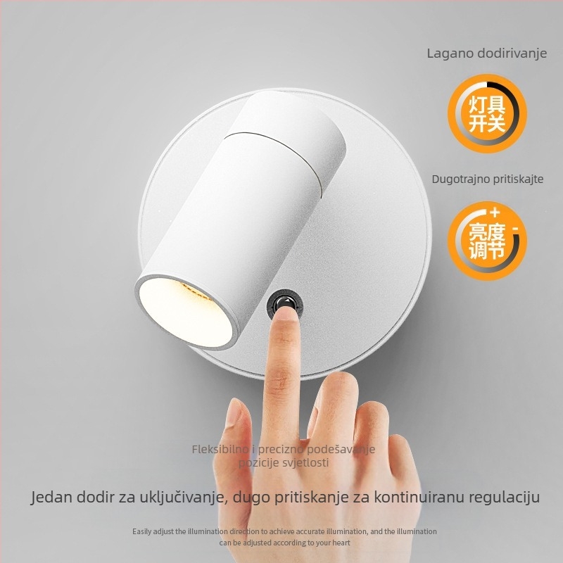 Zidno svjetlo u nordijskom stilu, ABS abažur i tijelo, napon do 36V