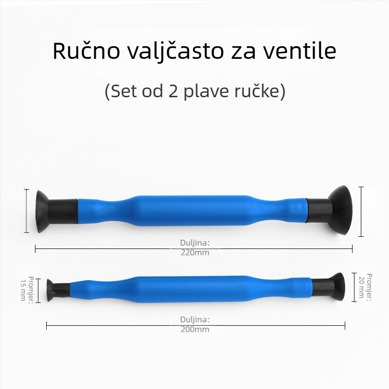 Ručni brusilac za ventile, s drvenom ručkom i gumom na podlozi, za održavanje ventila automobila i motocikla