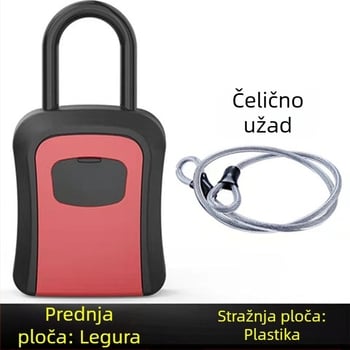 Zidna kutija za ključe s lozinkom, plastična, mehaničko zaključavanje, za ključeve i kartice; mogućnost logotipa