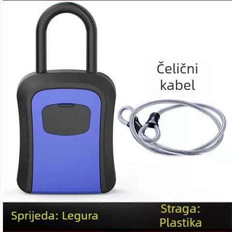 Zidna kutija za ključe s lozinkom, plastična, mehaničko zaključavanje, za ključeve i kartice; mogućnost logotipa