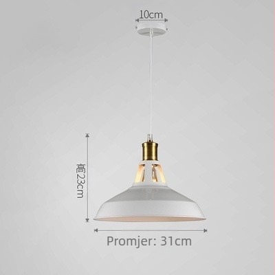 Željezni lustera, industrijskog loft stila, viseći s jednom glavom, LED, rasvjeta 3-5 m², visina podesiva do 1 m