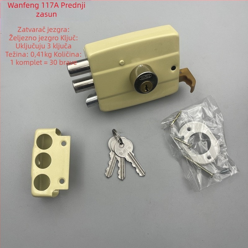 Mingda 117 brava s tri jezika za vanjska vrata – jezgreni mehanizam, moderni minimalistički stil