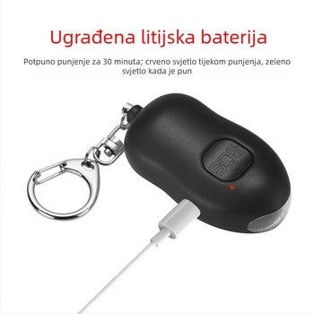 PA-1 Uredaj za samoodbranu s LED baterijom, snažno svjetlo, 3,7 V litijeva baterija 130 mAh