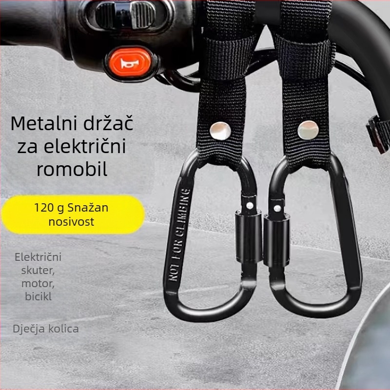 Prednji univerzalni kuka za električna vozila, bicikle i motocikle — legura, moderan dizajn, skladištenje kacige i predmeta