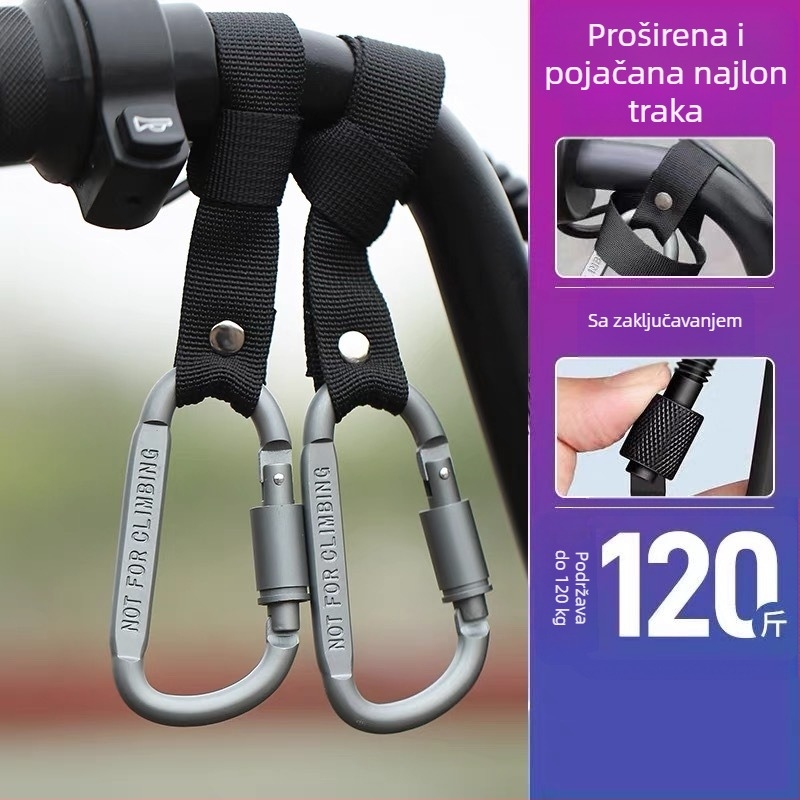 Prednji univerzalni kuka za električna vozila, bicikle i motocikle — legura, moderan dizajn, skladištenje kacige i predmeta