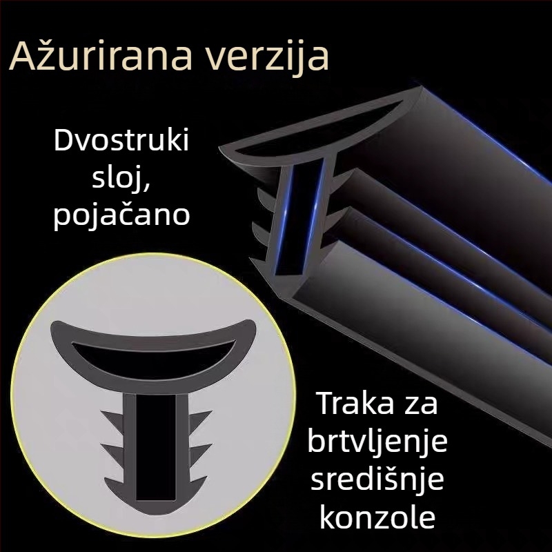 Automobilsko brtvilo za B-stup, gumeni materijal, otporno na vjetar i prašinu, zvučna izolacija, opća kompatibilnost