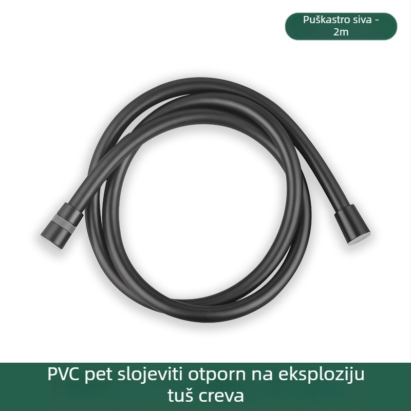 PVC tuš crijevo otporno na eksplozije, debeli dizajn, model JM-PVcrg1, marka YJM, radna temperatura 0–90°C, jednostavna montaža