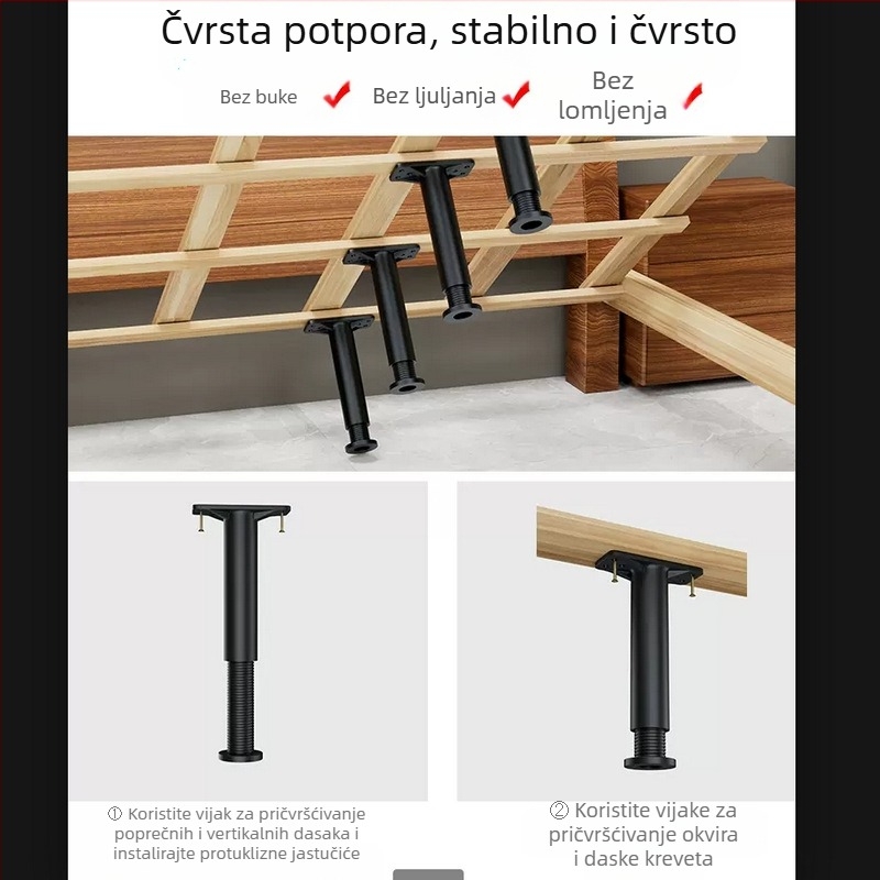 Okvir za podršku ploče kreveta — podesivi model; materijal: tvrdi plast i čelik; marka: Independent; namjena: kauč-spavaći namještaj; stil: moderan i minimalistički