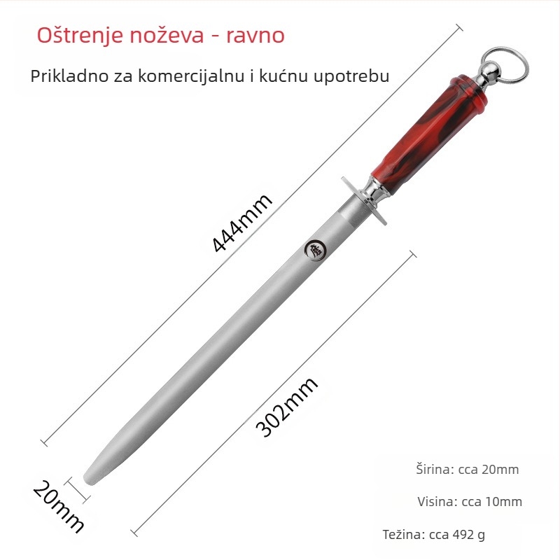 Diamantni štapić za oštrenje noževa s mogućnošću prilagodbe i privatne marke.