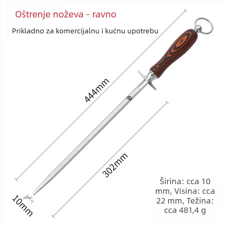 Diamantni štapić za oštrenje noževa s mogućnošću prilagodbe i privatne marke.