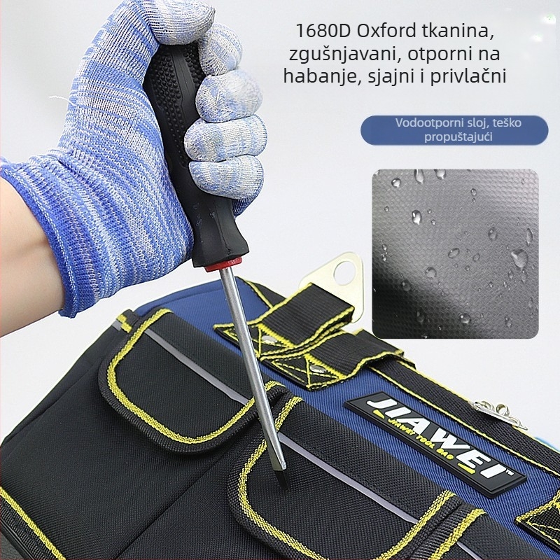Torba alata za električare i stolare, 1680D platno, vodootporna i otporna na habanje, kapacitet 10L, opterećenje 15kg
