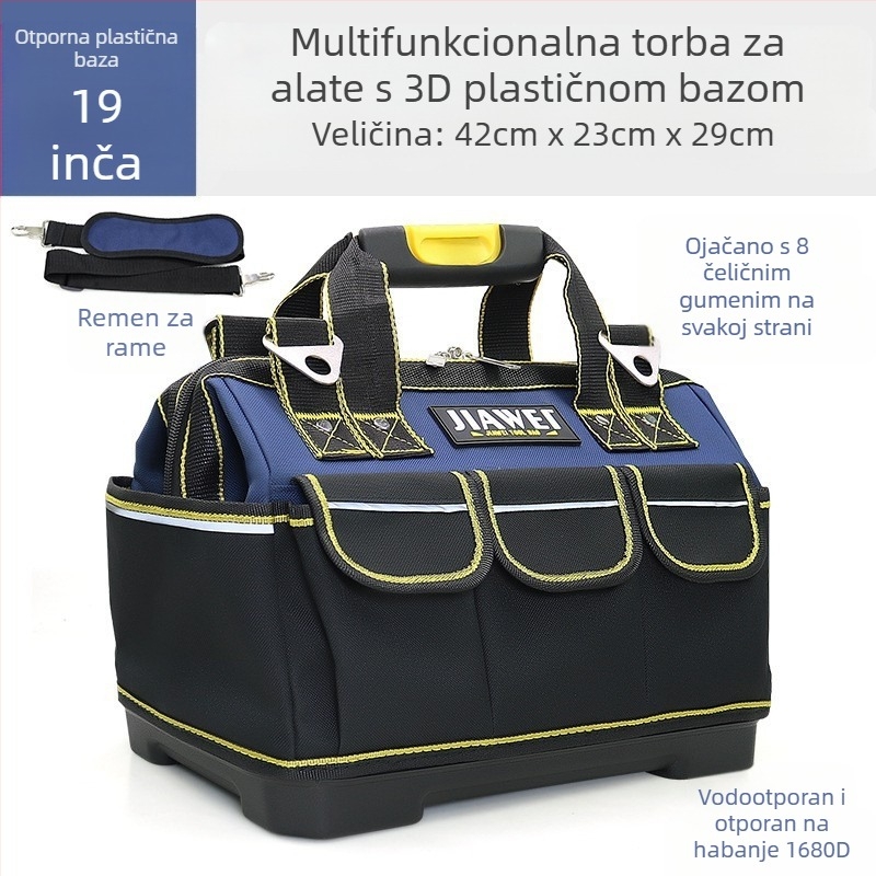 Torba alata za električare i stolare, 1680D platno, vodootporna i otporna na habanje, kapacitet 10L, opterećenje 15kg