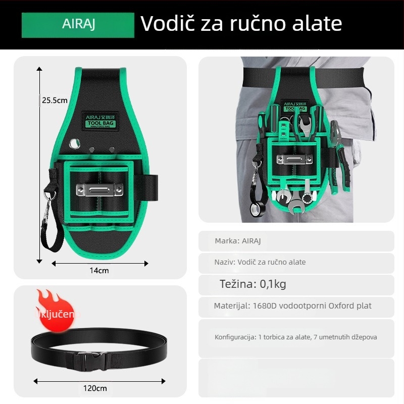 Arrizo kaiš za alat – Višenamjenska torba na pojasu električarima