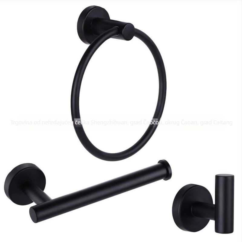 Set držača za ručnike od nehrđajućeg čelika s brušenim završnim slojem, nosivost 30 kg, 1 sloj, kupaonsko skladištenje (Materijal: Nehrđajući čelik; Završna obrada: Brušena; Nosivost: 30 kg; Sloj: 1; Funkcija: Skladištenje)