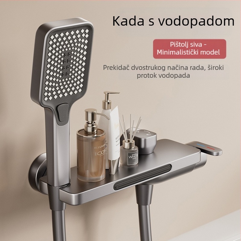 Kada slavina (zidna ugradnja; miješajući ventil; keramičko jezgro ventila; djelomično bakar; model HSQ176)