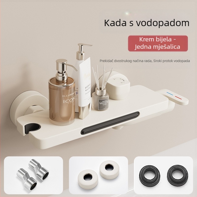 Kada slavina (zidna ugradnja; miješajući ventil; keramičko jezgro ventila; djelomično bakar; model HSQ176)