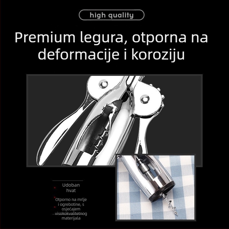 Otvarač za boce od cinkove legure i nehrđajućeg čelika, višefunkcionalan, moderan minimalistički dizajn, izdanje 2019.