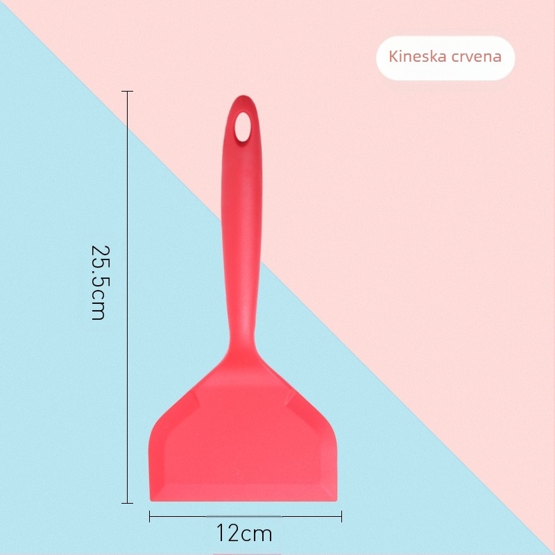 Leban silikonska kuhinjska špatula — silikon za hranu, otporna na visoke temperature, neprijanjajuća, protusklizna, zaštita od opeklina