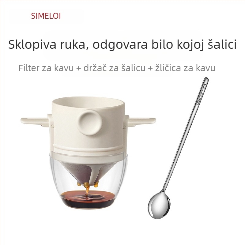 SIMELO pour-over filter za kavu od nehrđajućeg čelika, sklopivi, 304, za kućnu upotrebu