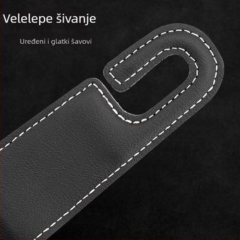 Automobilski dodaci: sklopiva jastučnica za stražnju sjedalu s skrivenim kukama – koža + metal (Marka: The further in, the better; Materijal: Koža + Metal; Podrijetlo: Guangzhou; Model: 576 kuka)