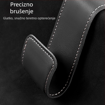 Automobilski dodaci: sklopiva jastučnica za stražnju sjedalu s skrivenim kukama – koža + metal (Marka: The further in, the better; Materijal: Koža + Metal; Podrijetlo: Guangzhou; Model: 576 kuka)