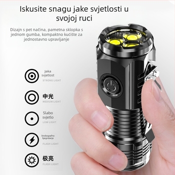 Three-eyed Monster lanterna – ručni pogon, 2000mAh, 3.7V, LED + žarulja, trajanje rada 2 sata, domet 100–200 m