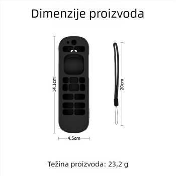 Silikonska maska za daljinsko TCL Roku Voice Remote Pro 2. edicija (RCB1R) – sveobuhvatna zaštita, otporna na padove