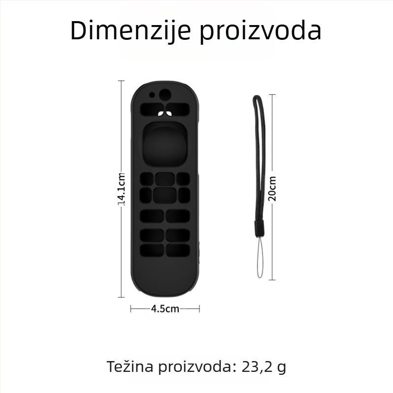 Silikonska maska za daljinsko TCL Roku Voice Remote Pro 2. edicija (RCB1R) – sveobuhvatna zaštita, otporna na padove