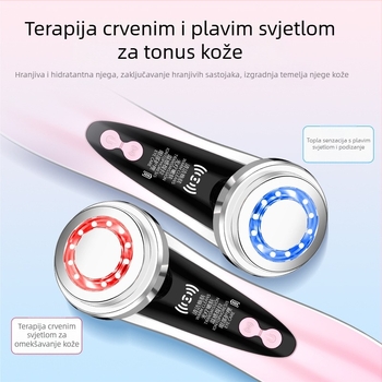 Kućni masažni uređaj za lice s kolor LED terapijom – čišćenje i pomlađivanje kože, prijenosni, ugrađena baterija 300–500 mAh
