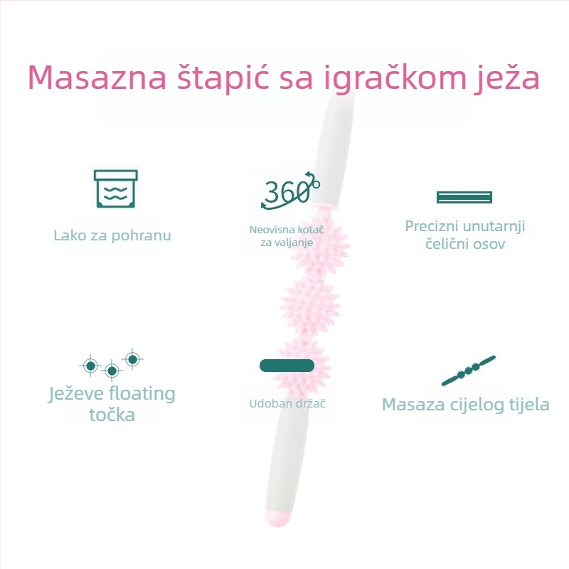 Jež masazna štapić za senzornu edukaciju djece i opuštanje mišića odraslih (Specifikacije: 42; Težina: 220 g; Pakiranje: 48 kom.)