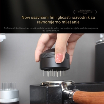 Rotacijski igličasti poslužitelj za kavu za espresso strojeve | Materijal: aluminijska legura / 304 nehrđajući čelik | Stil: vrhunski, jednostavan